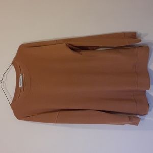 Misslook tan soft long sleeve crew neck sweater